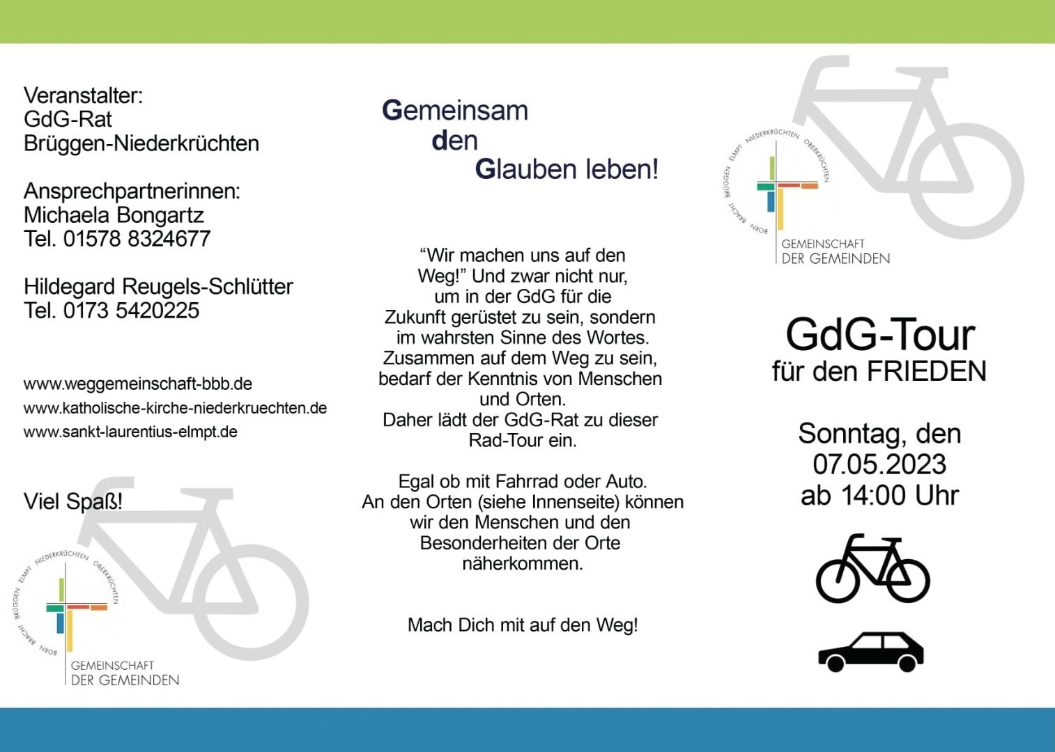 Flyer Radtour 2023- Seite 1 (c) GdG Brüggen-Niederkrüchten
